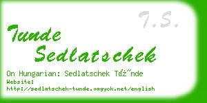 tunde sedlatschek business card